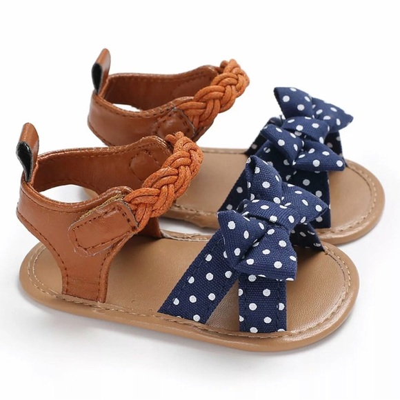 New Baby Girl Soft Sole Bowknot Sandals - Picture 5 of 7